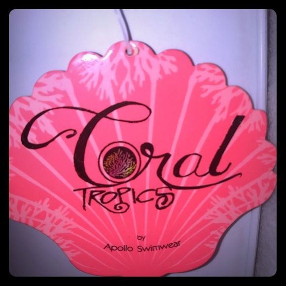 Coral Tropics by Apollo Swim Bottom-Neon Size S - Picture 2 of 2
